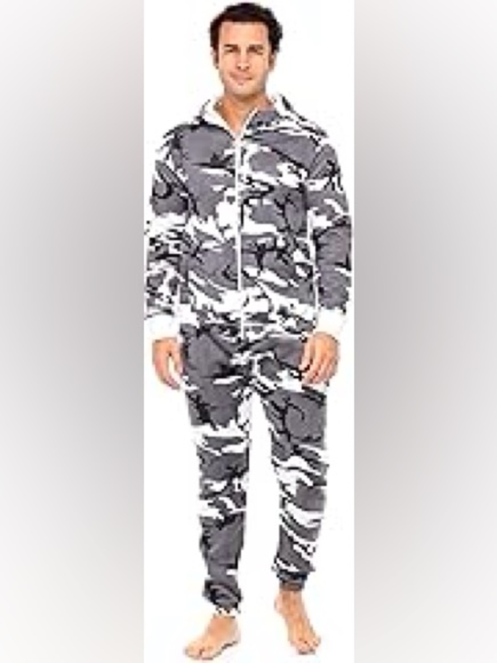 Skyline Wears Small Camo jumpsuit onesie - Gray & White